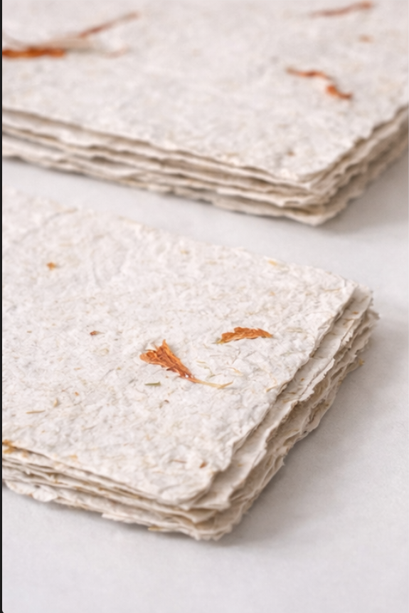 Hojas carta de papel artesanal marigold